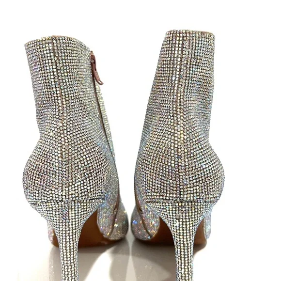 Gianni Bini Rhinestone Embellished Annina Silver Booties - Picture 4 of 4